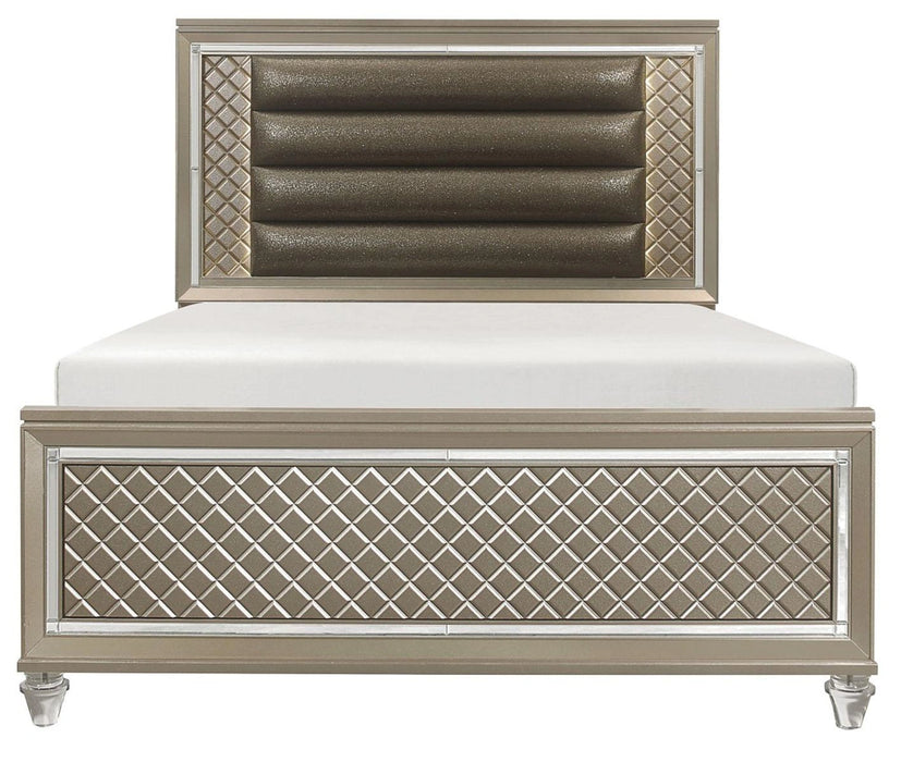 Youth Loudon Full Platform Bed in Champagne Metallic B1515F-1*