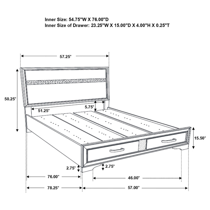 Miranda Panel Platform Storage Bed - Home Furniture And More (Brentwood, MD)