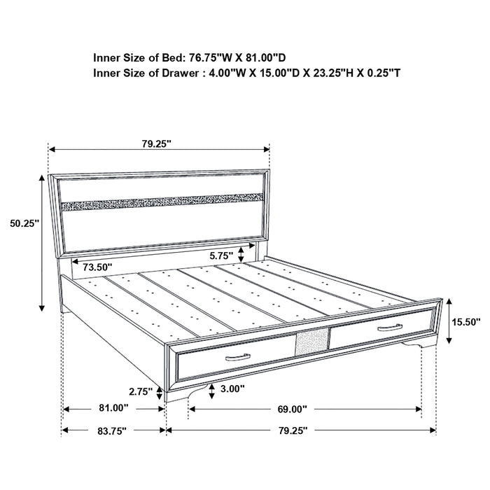 Miranda Panel Platform Storage Bed - Home Furniture And More (Brentwood, MD)