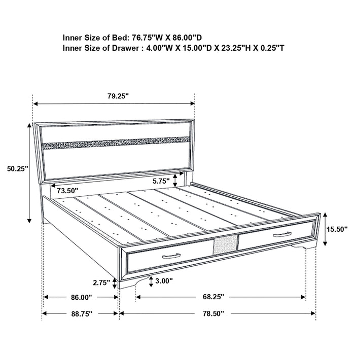 Miranda Panel Platform Storage Bed - Home Furniture And More (Brentwood, MD)