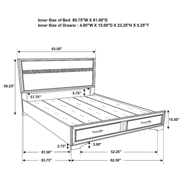 Miranda Panel Platform Storage Bed - Home Furniture And More (Brentwood, MD)