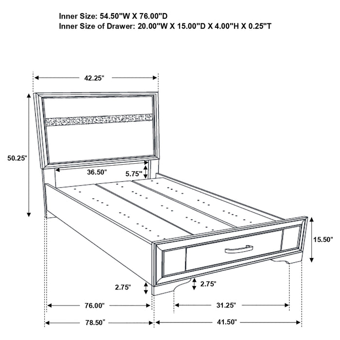 Miranda Panel Platform Storage Bed - Home Furniture And More (Brentwood, MD)