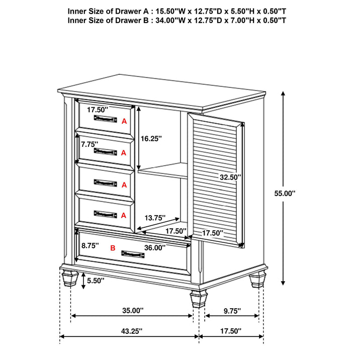 Franco Door Chest - Home Furniture And More (Brentwood, MD)