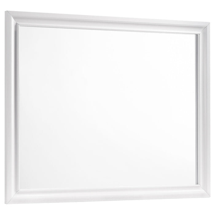 Barzini Rectangle Dresser Mirror White - Home Furniture And More (Brentwood, MD)
