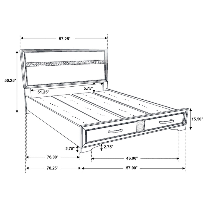 Miranda Panel Platform Storage Bed - Home Furniture And More (Brentwood, MD)