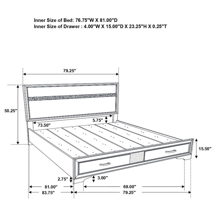 Miranda Panel Platform Storage Bed - Home Furniture And More (Brentwood, MD)