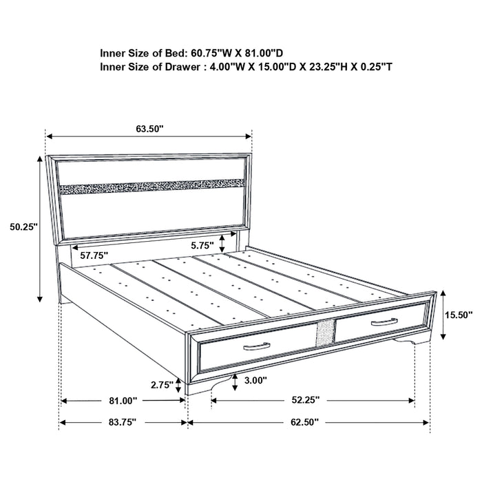 Miranda Panel Platform Storage Bed - Home Furniture And More (Brentwood, MD)