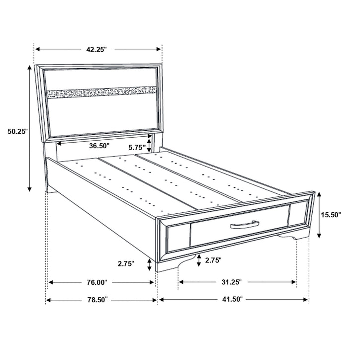 Miranda Panel Platform Storage Bed - Home Furniture And More (Brentwood, MD)
