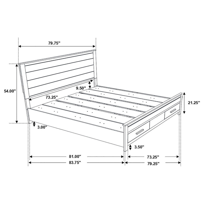Woodmont Panel Platform Storage Bed - Home Furniture And More (Brentwood, MD)