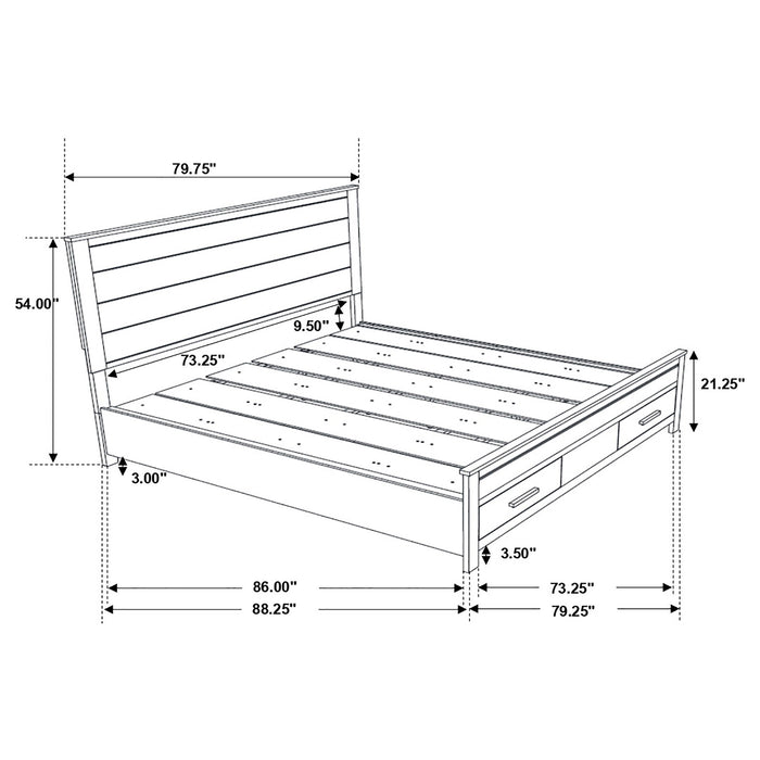 Woodmont Panel Platform Storage Bed - Home Furniture And More (Brentwood, MD)