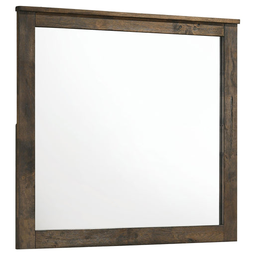 Woodmont Rectangle Dresser Mirror Rustic Golden Brown - Home Furniture And More (Brentwood, MD)