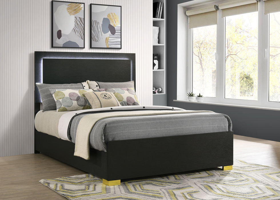 Marceline Panel Bed with LED Lighting - Home Furniture And More (Brentwood, MD)