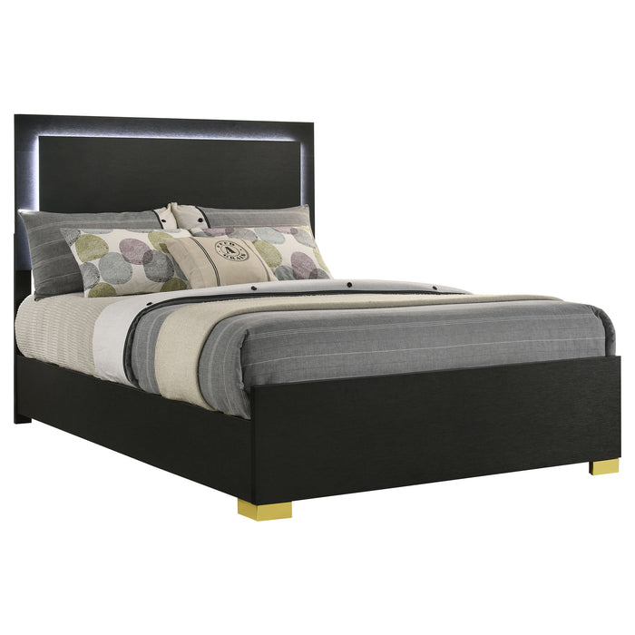 Marceline Panel Bed with LED Lighting - Home Furniture And More (Brentwood, MD)