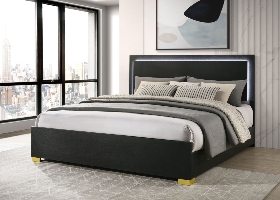 Marceline Panel Bed with LED Lighting - Home Furniture And More (Brentwood, MD)