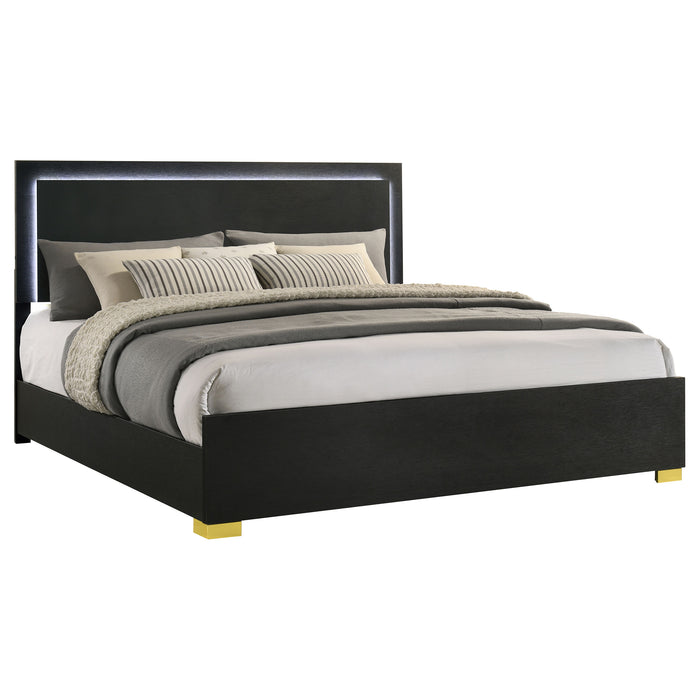 Marceline Panel Bed with LED Lighting - Home Furniture And More (Brentwood, MD)