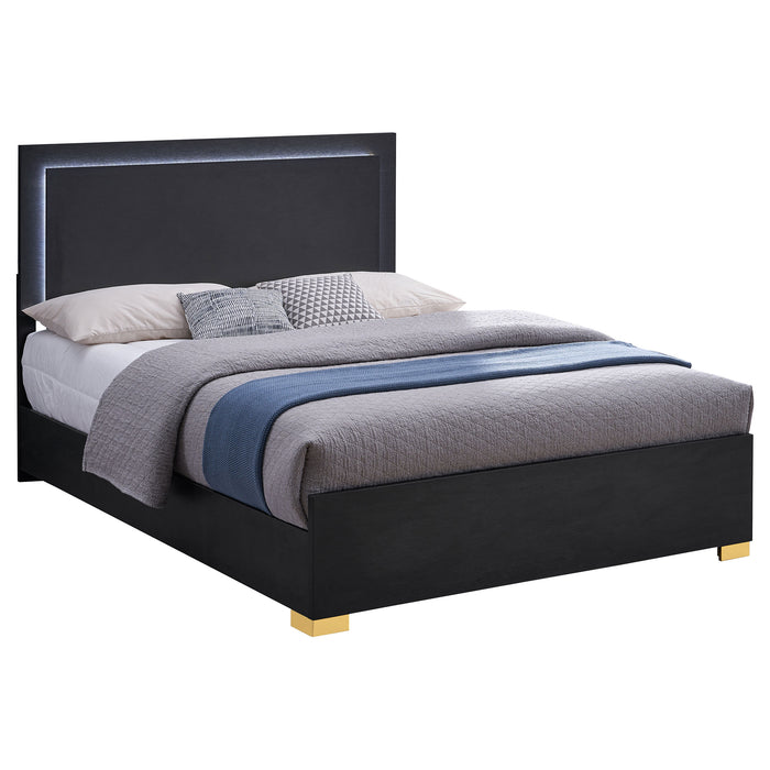 Marceline Panel Bed with LED Lighting - Home Furniture And More (Brentwood, MD)