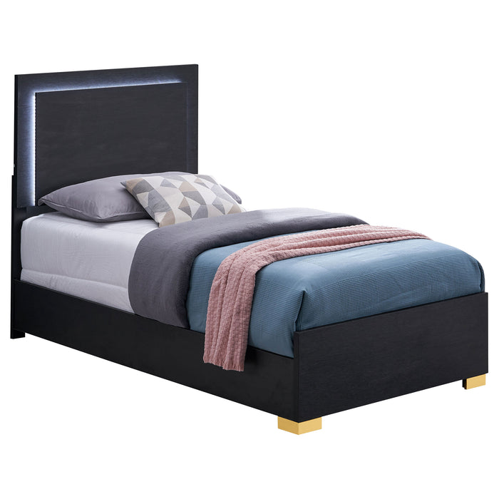 Marceline Panel Bed with LED Lighting - Home Furniture And More (Brentwood, MD)