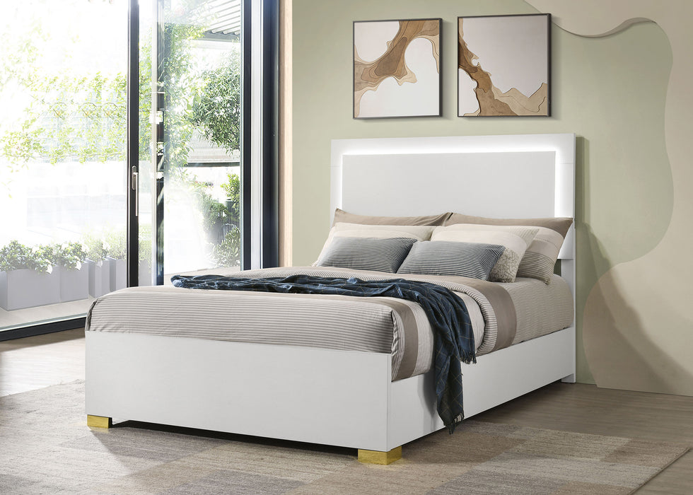 Marceline Panel Bed with LED Lighting - Home Furniture And More (Brentwood, MD)