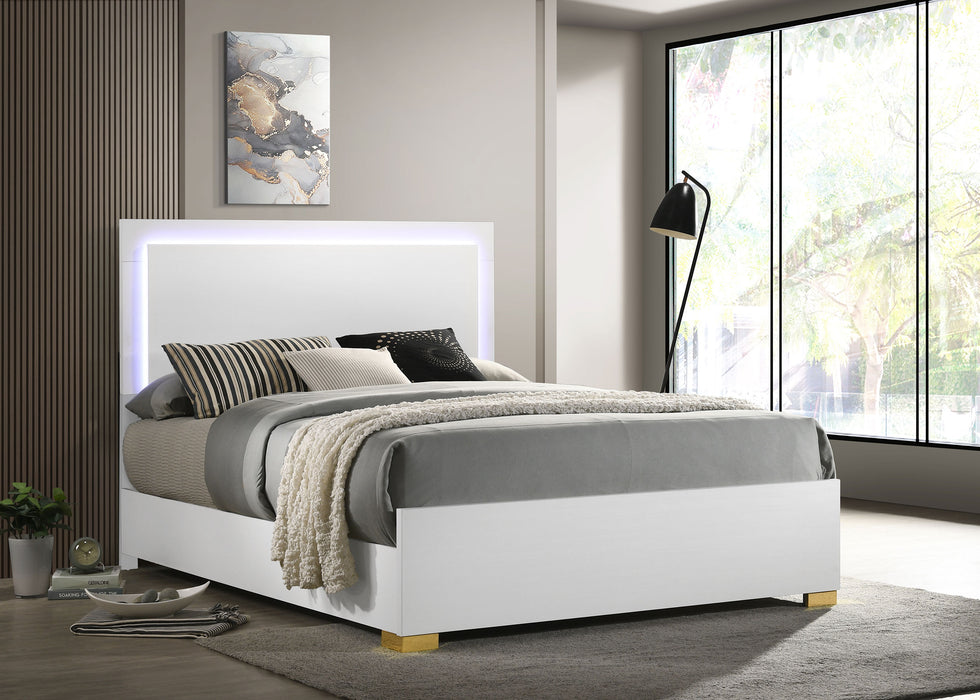 Marceline Panel Bed with LED Lighting - Home Furniture And More (Brentwood, MD)