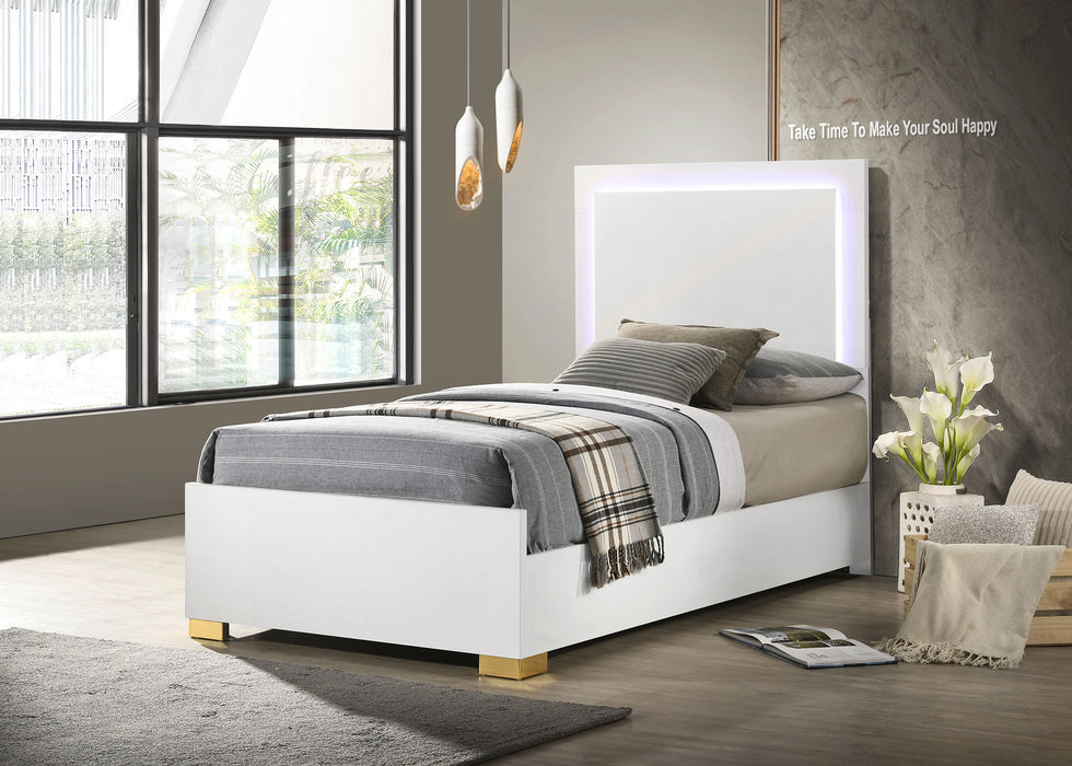 Marceline Panel Bed with LED Lighting - Home Furniture And More (Brentwood, MD)