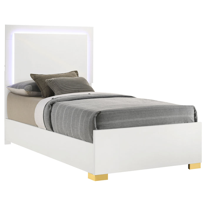 Marceline Panel Bed with LED Lighting - Home Furniture And More (Brentwood, MD)