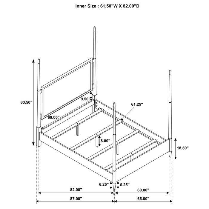 Emberlyn Four-Poster Panel Bed - Home Furniture And More (Brentwood, MD)