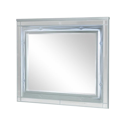 Gunnison Dresser Mirror with LED Lighting Silver Metallic - Home Furniture And More (Brentwood, MD)