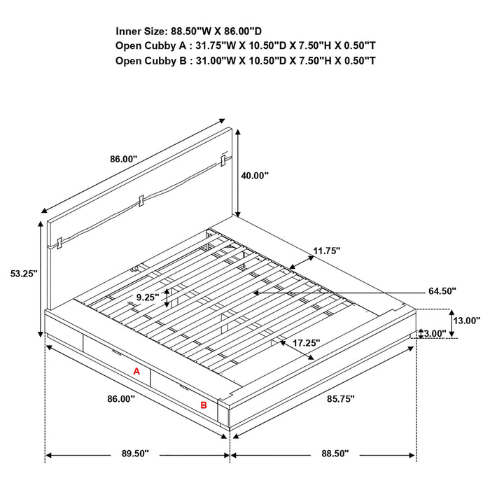 Winslow Panel Platform Storage Bed - Home Furniture And More (Brentwood, MD)