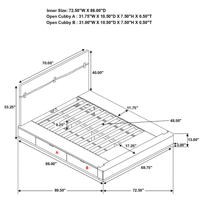 Winslow Panel Platform Storage Bed - Home Furniture And More (Brentwood, MD)