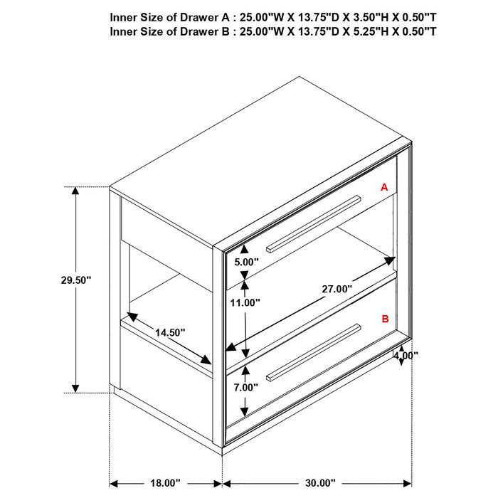 Durango Nightstand - Home Furniture And More (Brentwood, MD)