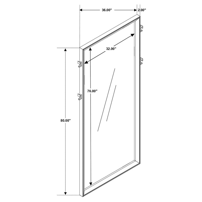 Durango Floor Mirror - Home Furniture And More (Brentwood, MD)