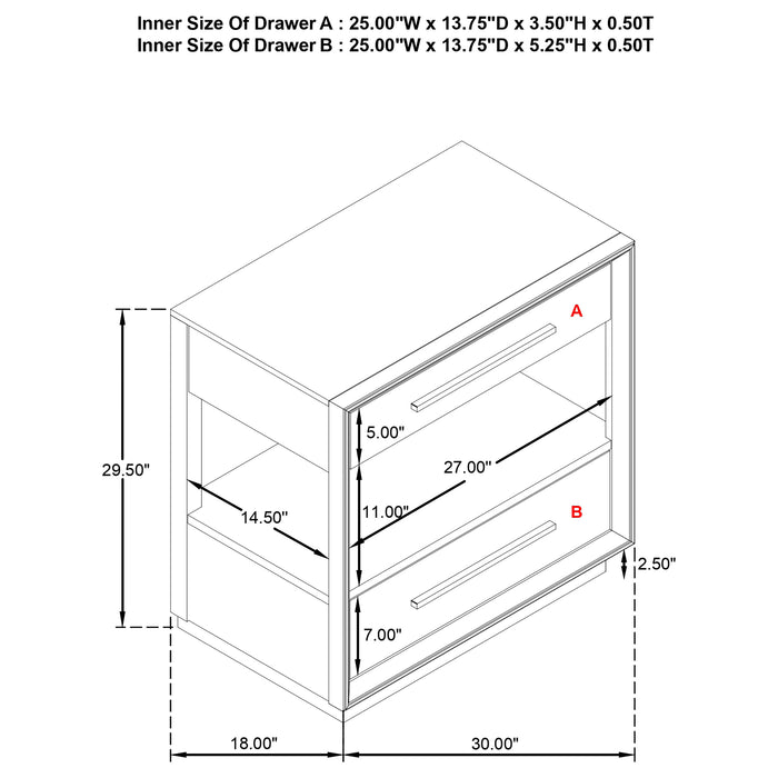 Durango Nightstand - Home Furniture And More (Brentwood, MD)