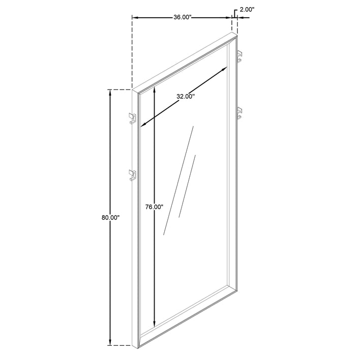 Durango Floor Mirror - Home Furniture And More (Brentwood, MD)