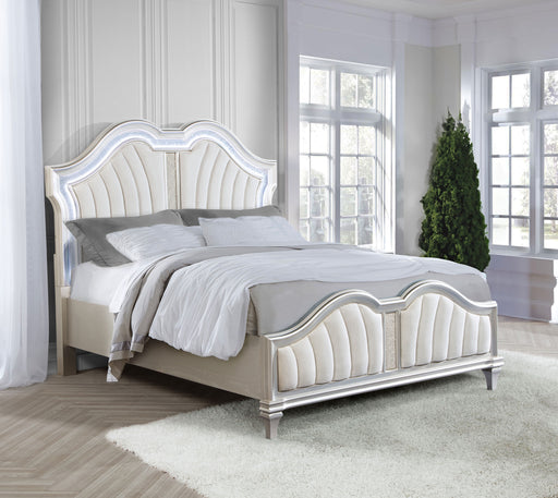 Evangeline Panel Bed with LED Lighting - Home Furniture And More (Brentwood, MD)