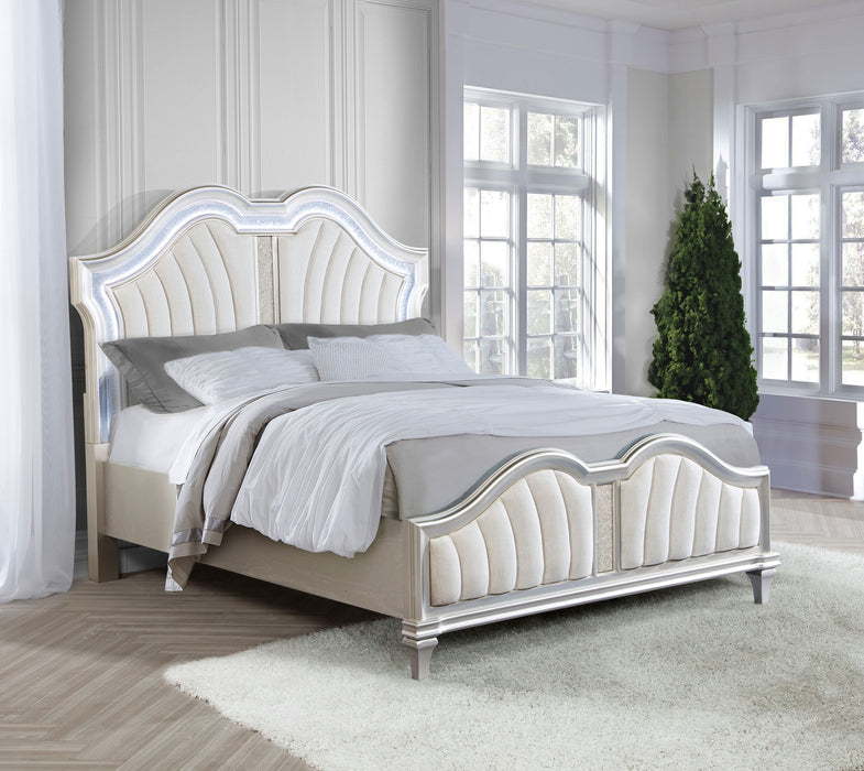Evangeline Panel Bed with LED Lighting - Home Furniture And More (Brentwood, MD)