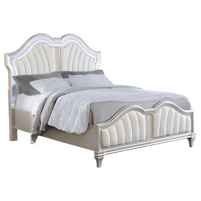 Evangeline Panel Bed with LED Lighting - Home Furniture And More (Brentwood, MD)