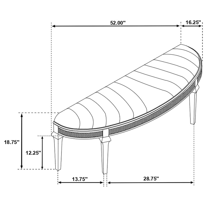 Evangeline Bedroom Bench - Home Furniture And More (Brentwood, MD)