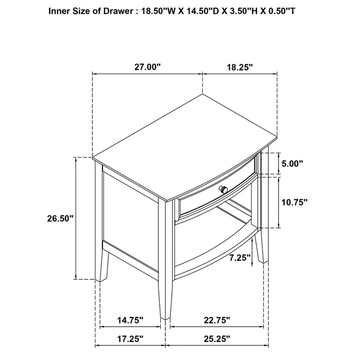 Bexhill Nightstand - Home Furniture And More (Brentwood, MD)