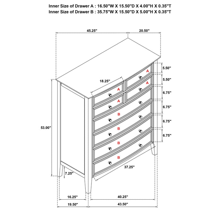 Bexhill Chest of Drawers - Home Furniture And More (Brentwood, MD)