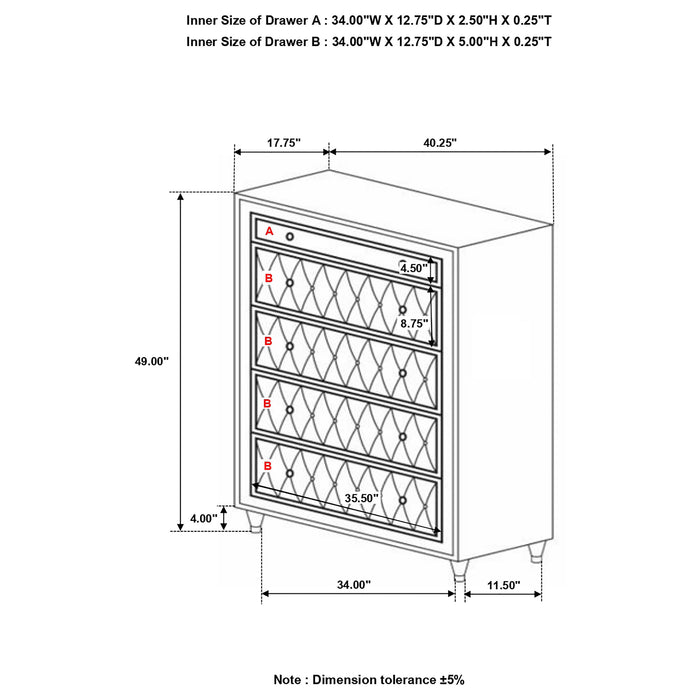 Antonella Chest of Drawers - Home Furniture And More (Brentwood, MD)