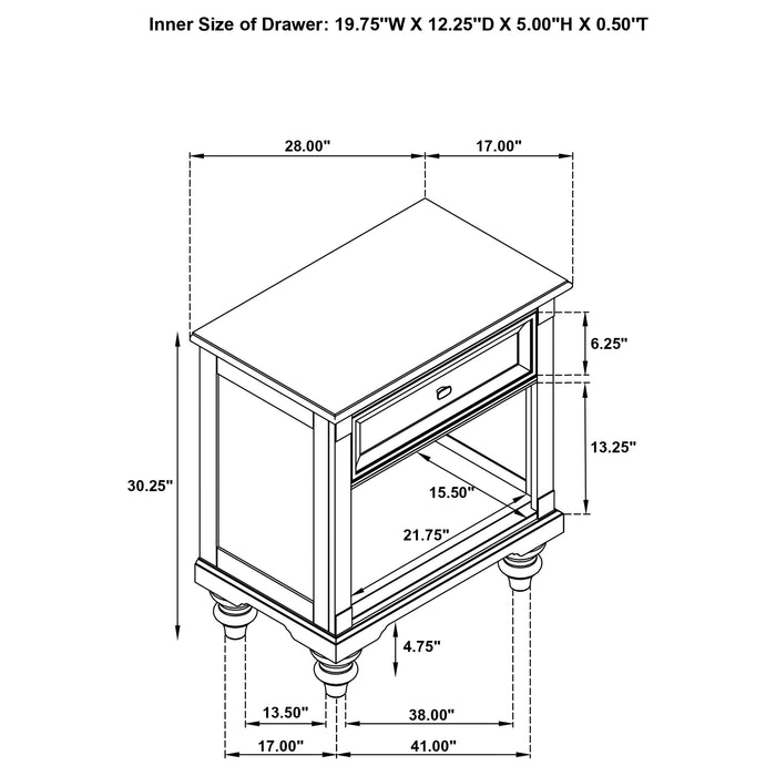 Andover Nightstand - Home Furniture And More (Brentwood, MD)
