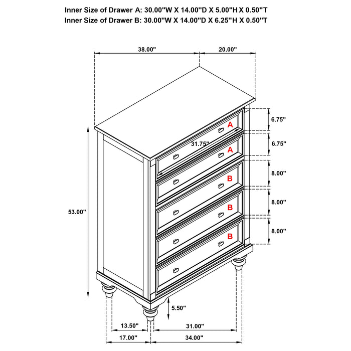 Andover Chest of Drawers - Home Furniture And More (Brentwood, MD)