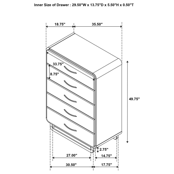 Amsbury Chest of Drawers - Home Furniture And More (Brentwood, MD)