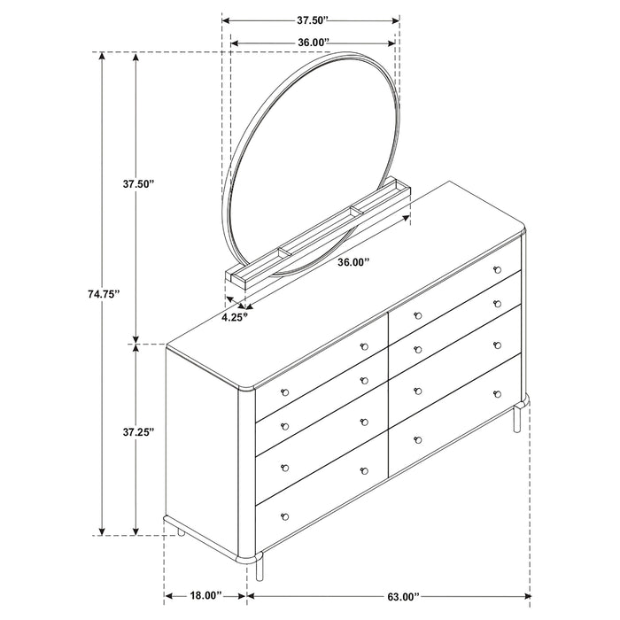 Arini Dresser with Mirror - Home Furniture And More (Brentwood, MD)