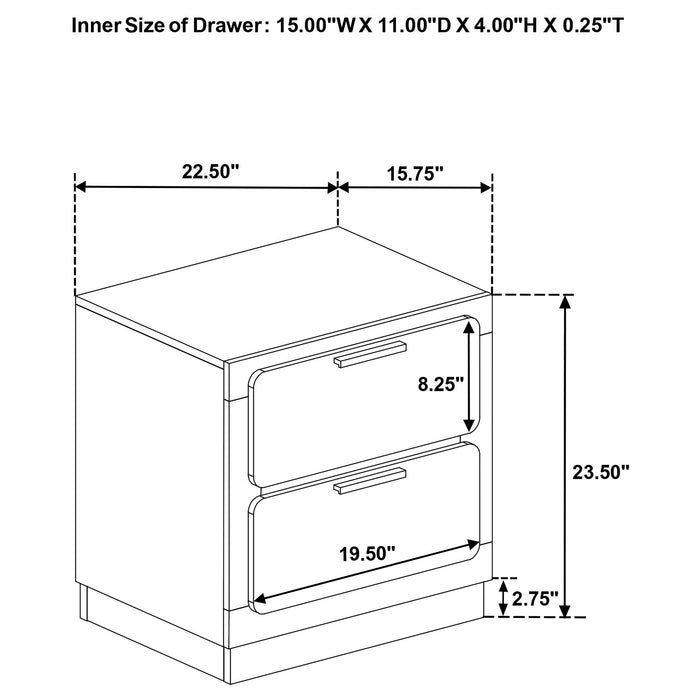 Caraway Nightstand - Home Furniture And More (Brentwood, MD)
