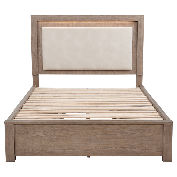 Kenora Panel Platform Storage Bed with LED Lighting - Home Furniture And More (Brentwood, MD)