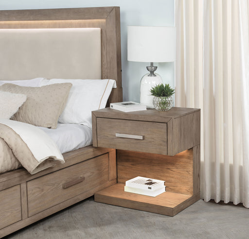 Kenora Nightstand with LED Lighting - Home Furniture And More (Brentwood, MD)