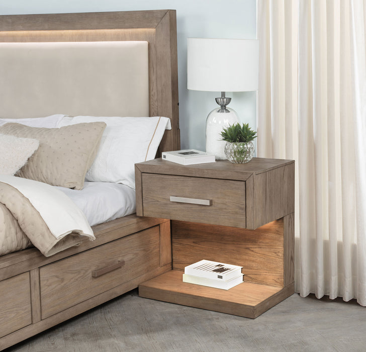 Kenora Nightstand with LED Lighting - Home Furniture And More (Brentwood, MD)