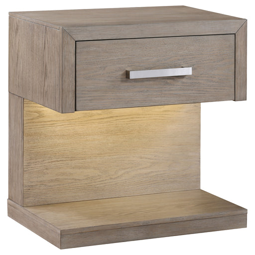 Kenora Nightstand with LED Lighting - Home Furniture And More (Brentwood, MD)