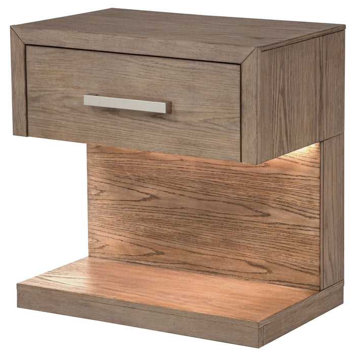 Kenora Nightstand with LED Lighting - Home Furniture And More (Brentwood, MD)